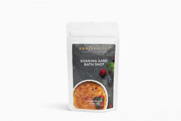Creme Brulee Soaking Sand Bath Shot